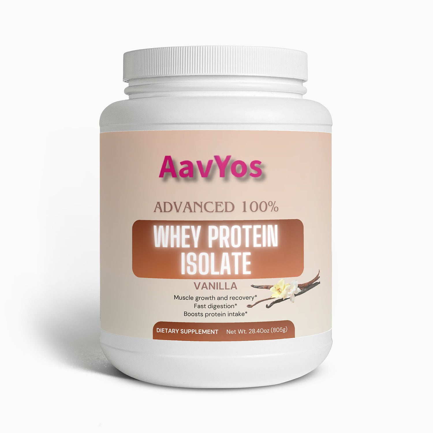 AavYos Advanced 100% Whey Protein Isolate (Vanilla)