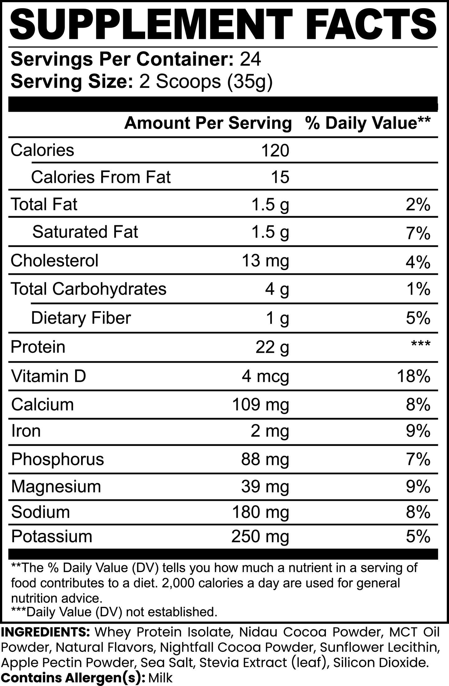 AavYos Advanced 100% Whey Protein Isolate (Chocolate)