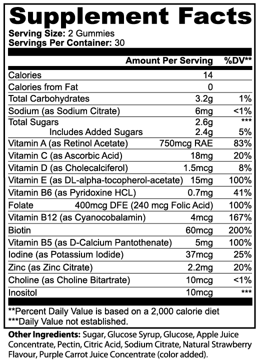 AavYos Adult Multivitamin Bear Gummies
