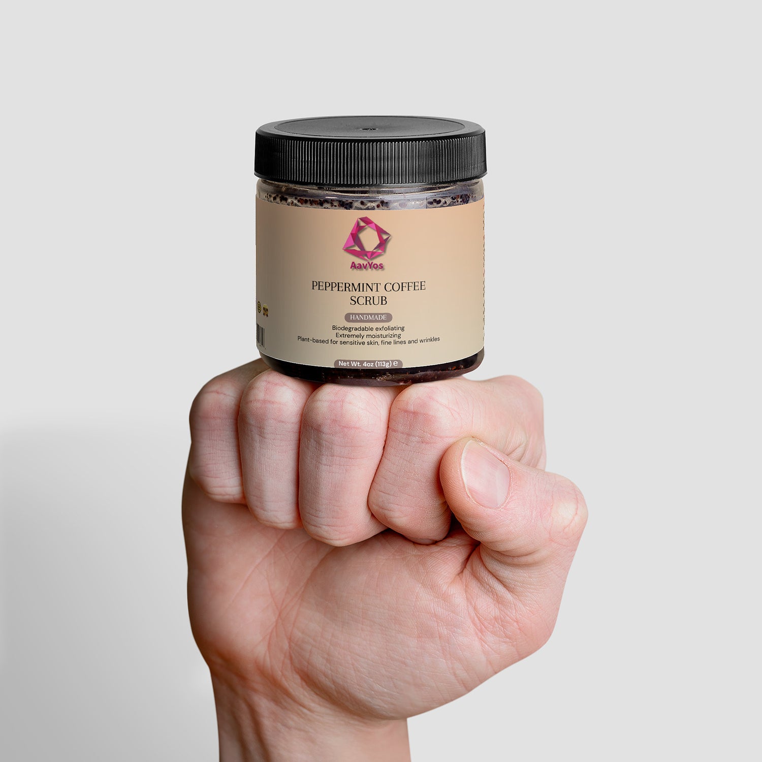 AavYos Peppermint Coffee Scrub For Brighter Skin