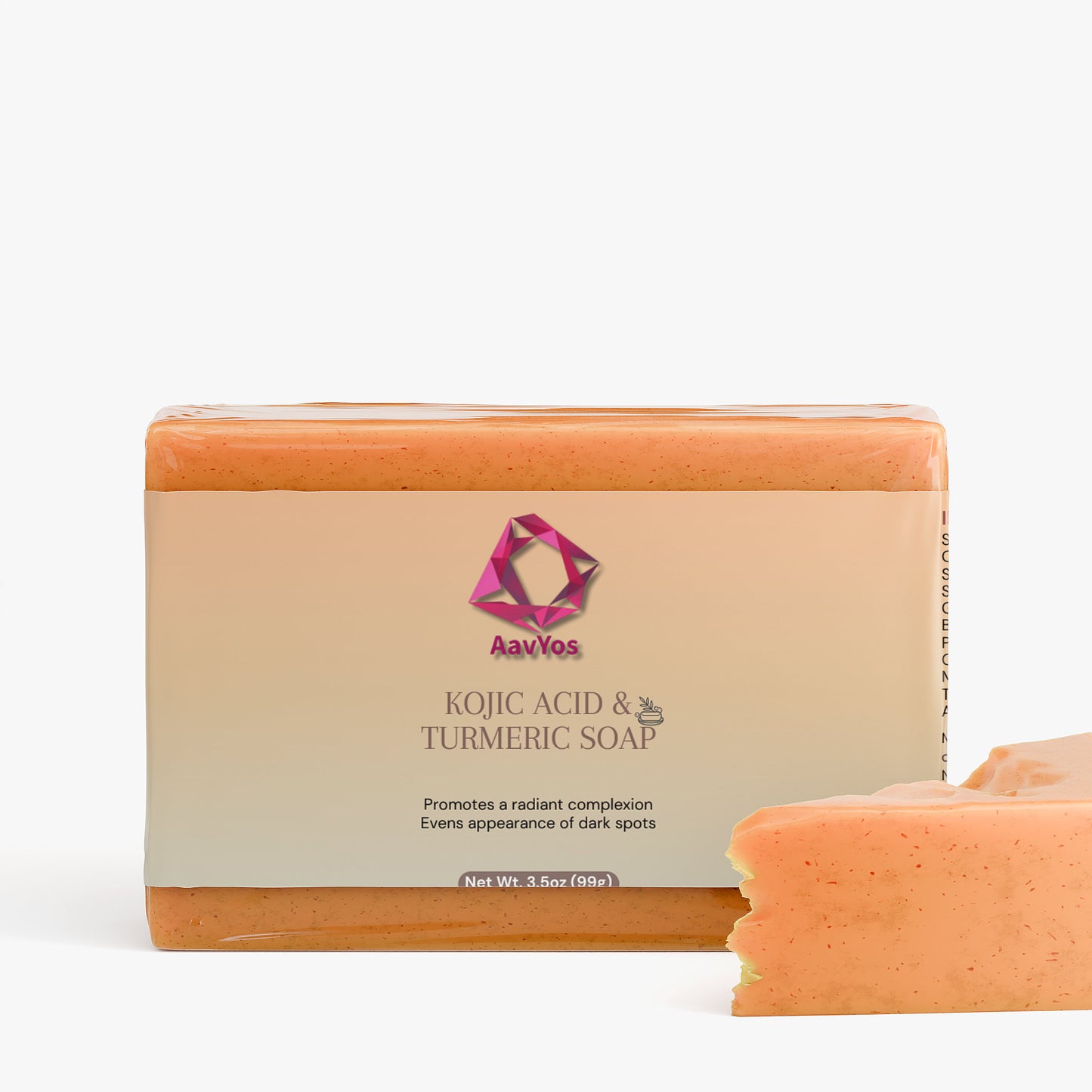 AavYos Kojic Acid & Turmeric Soap