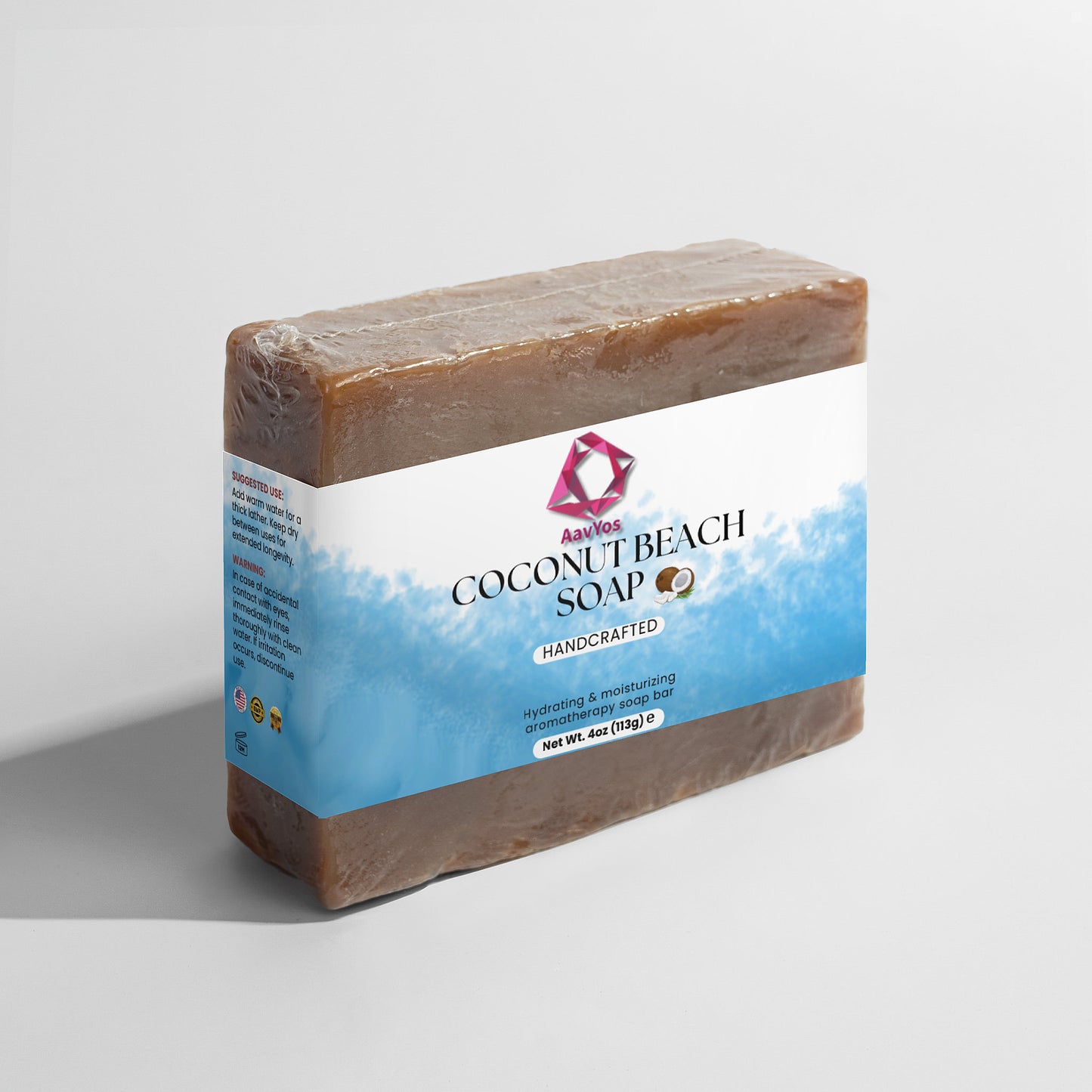 AavYos Coconut Skin Moisturizer Beach Soap