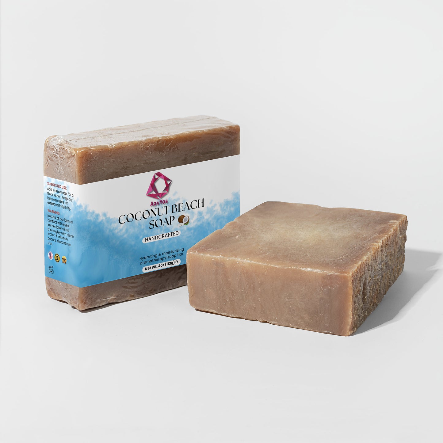 AavYos Coconut Skin Moisturizer Beach Soap