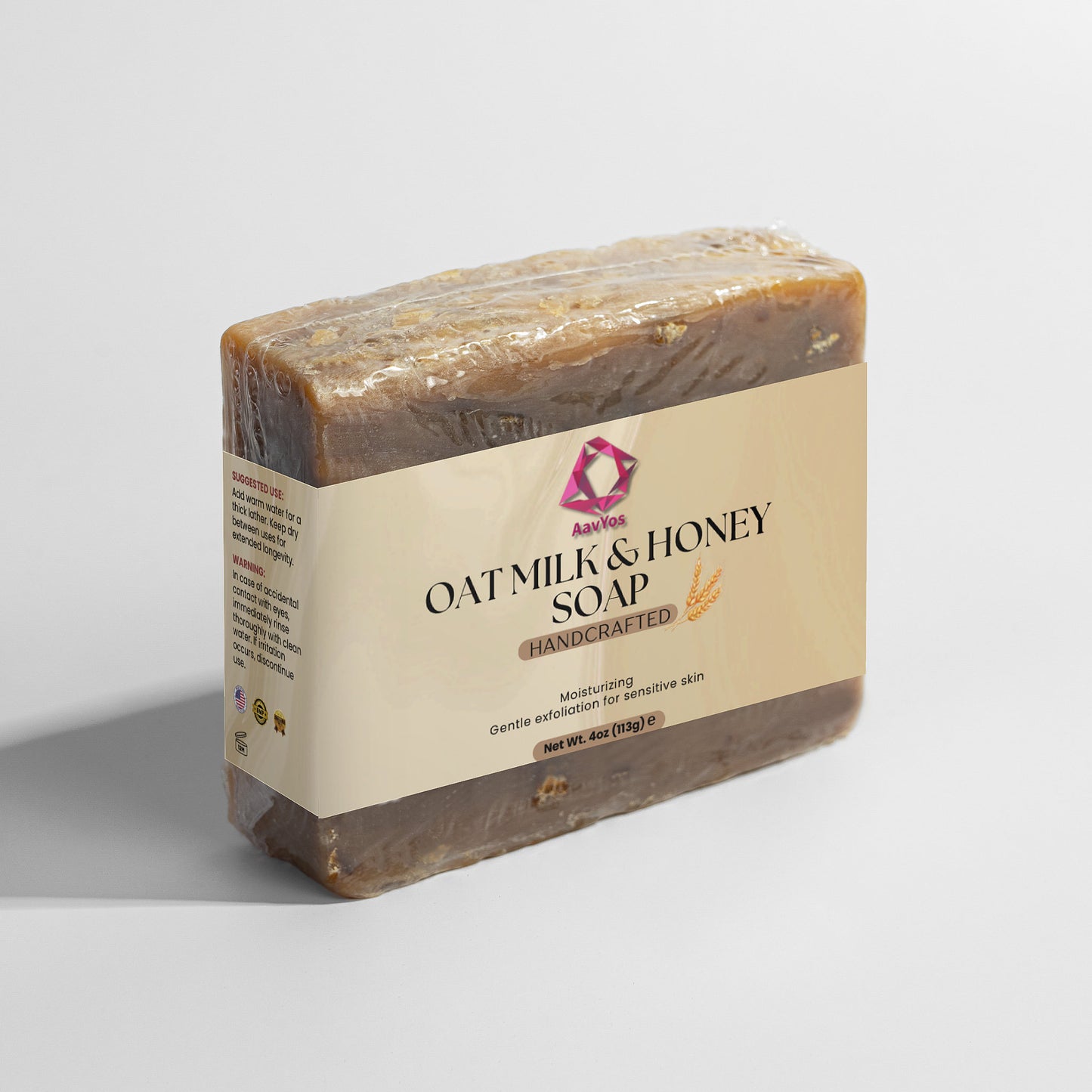 AavYos Oat Milk Honey Soap