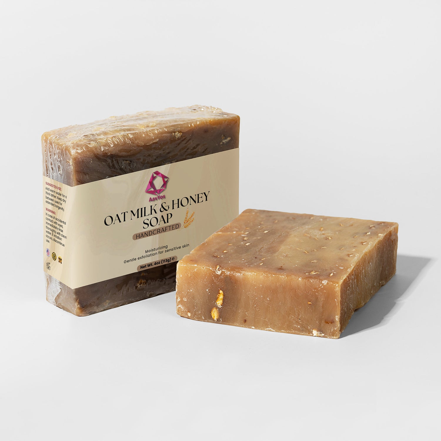 AavYos Oat Milk Honey Soap