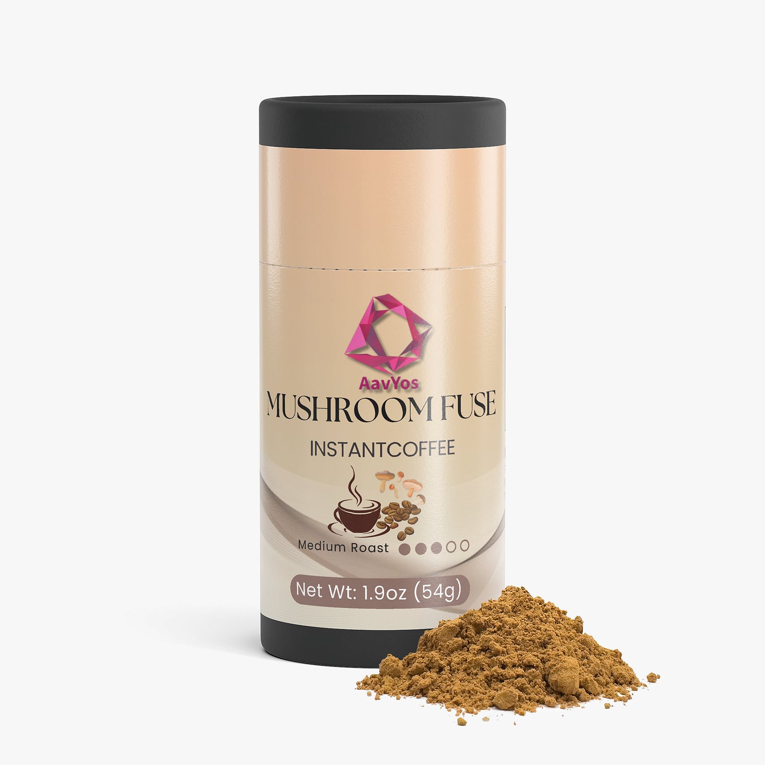 AavYos Mushroom Fuse Instant Coffee (Medium Roast)