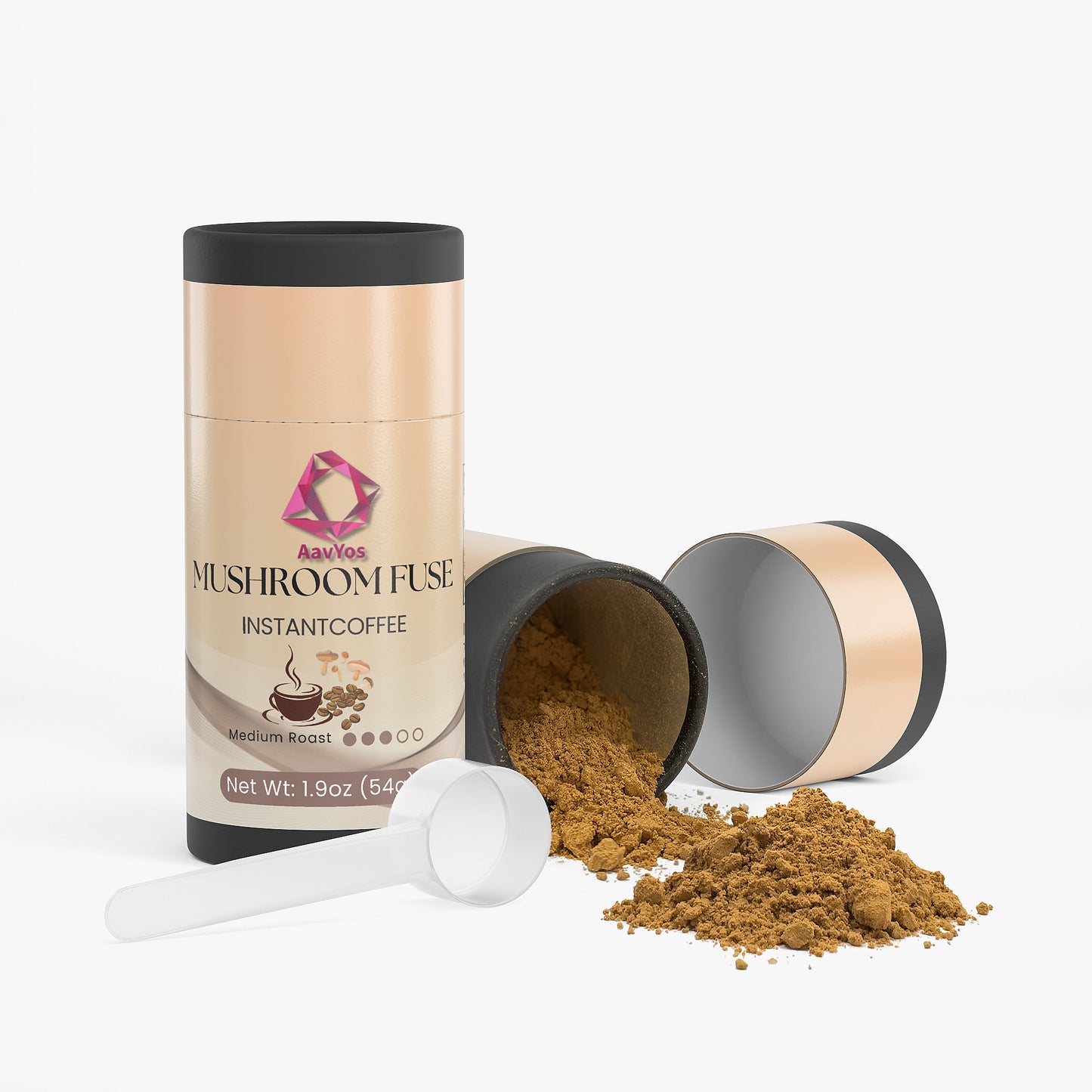 AavYos Mushroom Fuse Instant Coffee (Medium Roast)