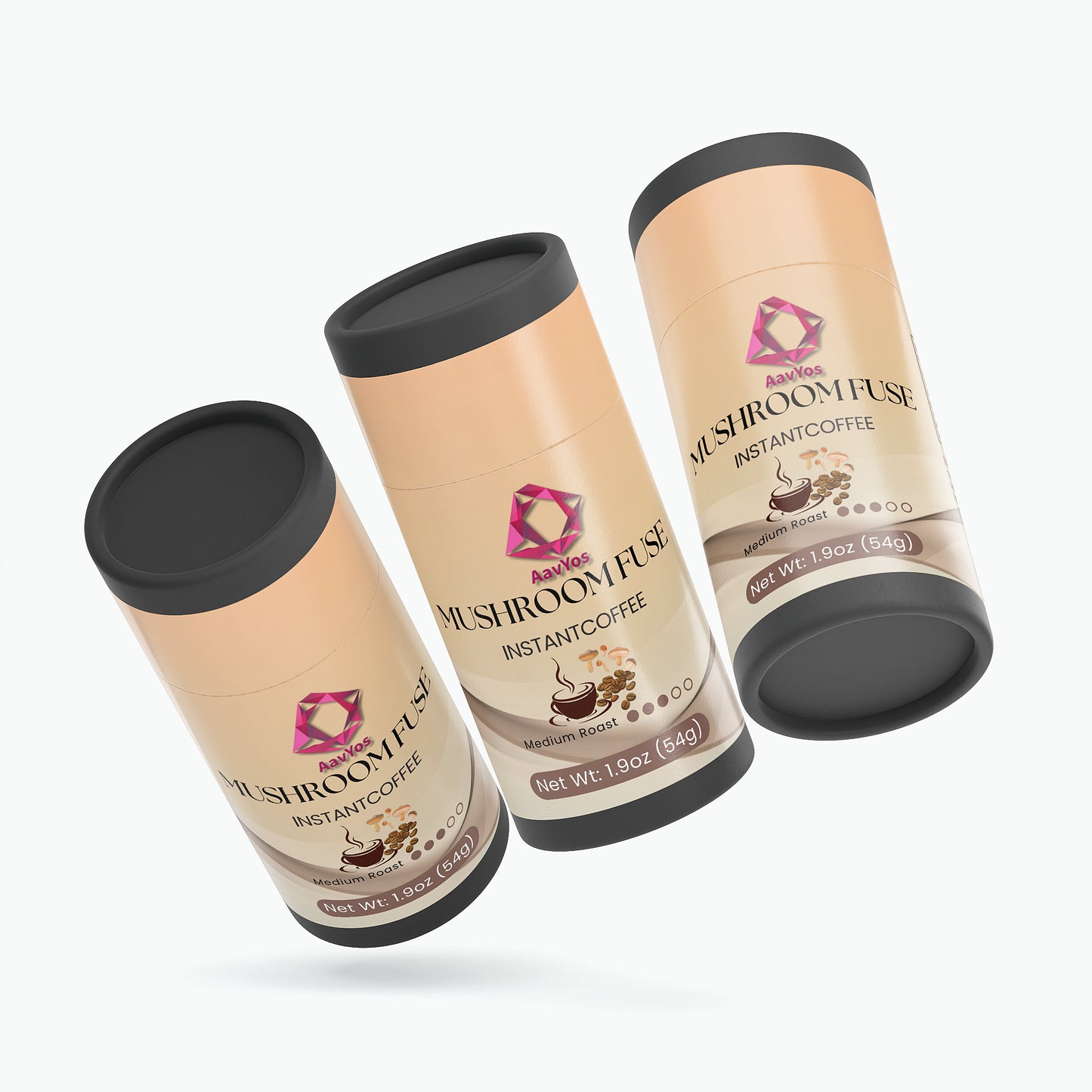 AavYos Mushroom Fuse Instant Coffee (Medium Roast)