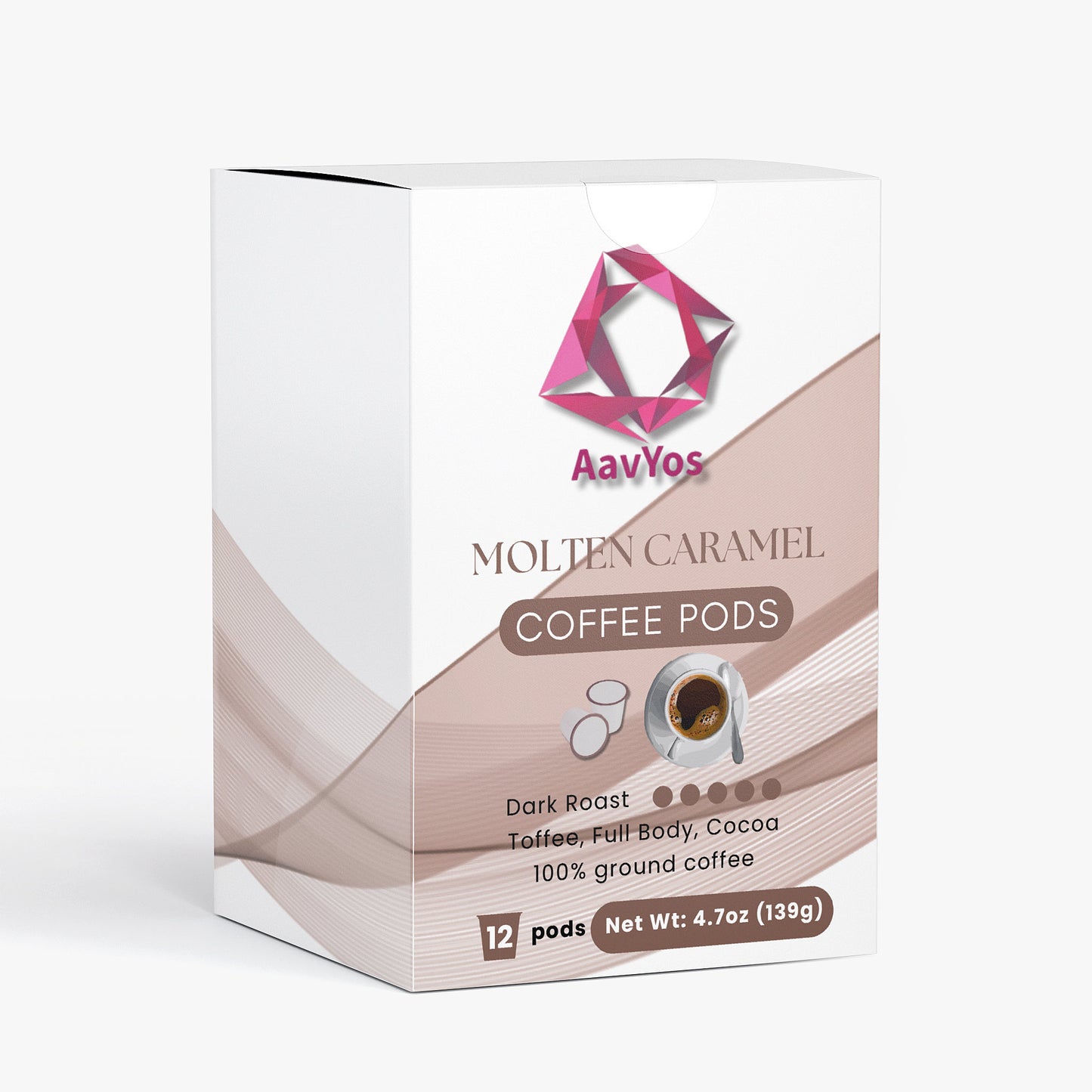 AavYos Molten Caramel Coffee Pods (Dark Roast)