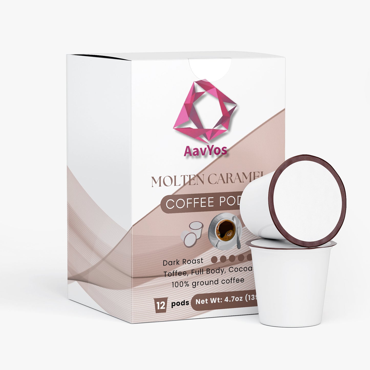 AavYos Molten Caramel Coffee Pods (Dark Roast)