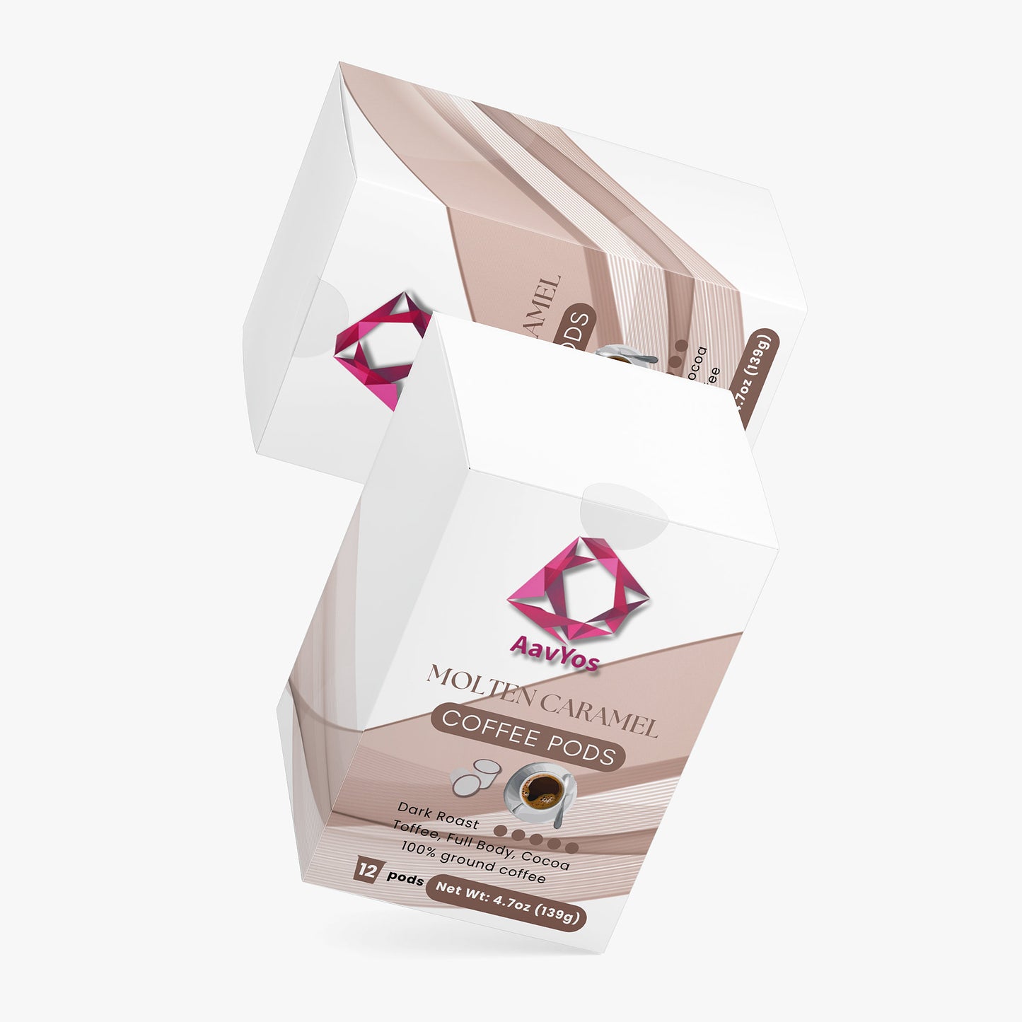 AavYos Molten Caramel Coffee Pods (Dark Roast)