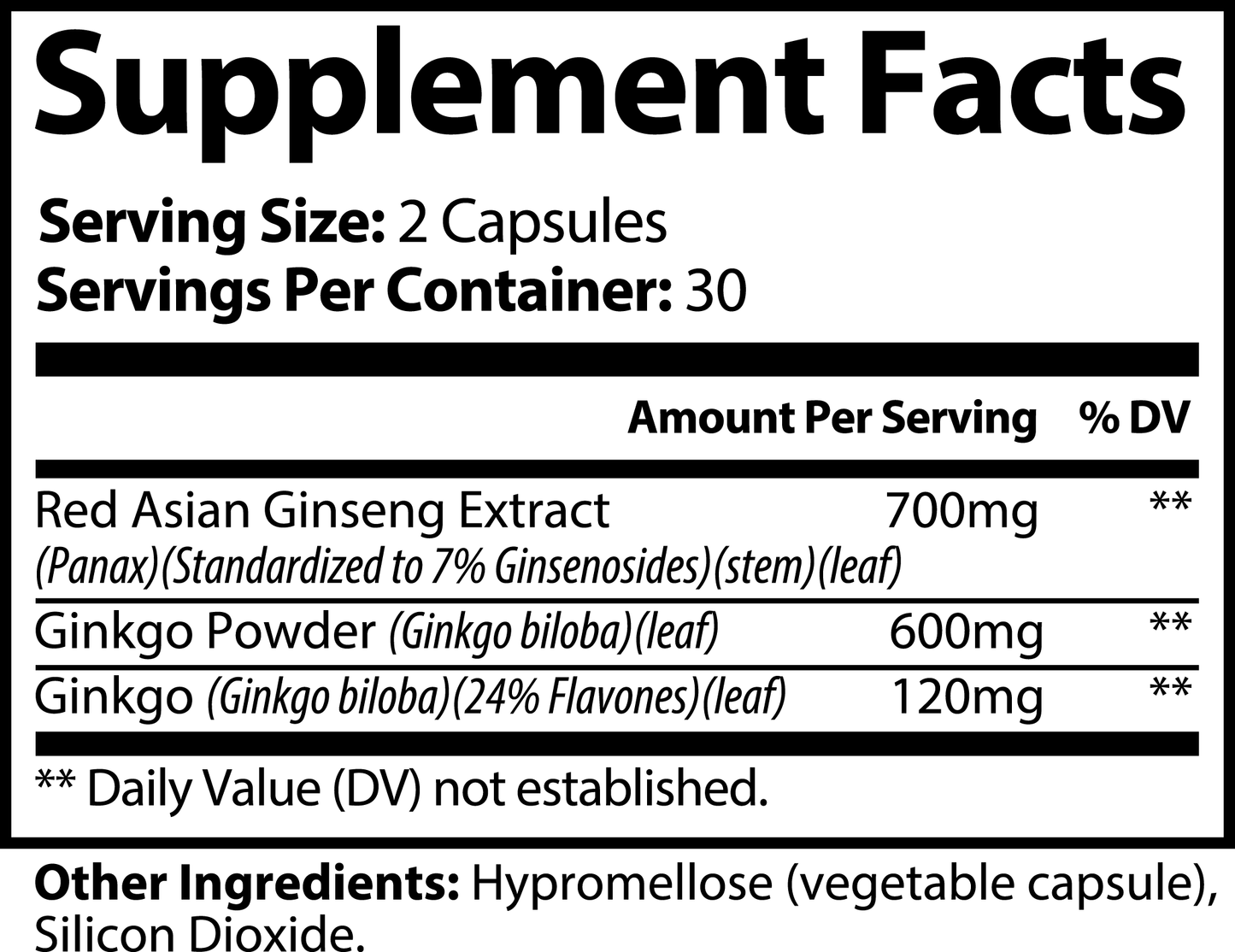 AavYos Ginkgo Biloba + Ginseng