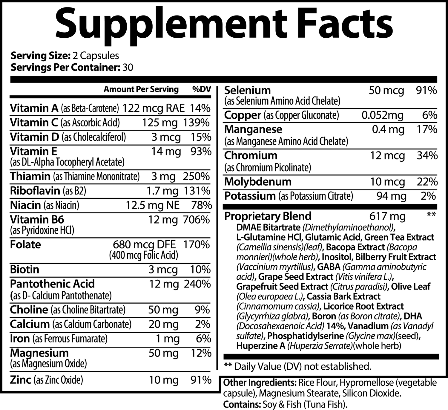 AavYos Natural Brain & Focus Formula